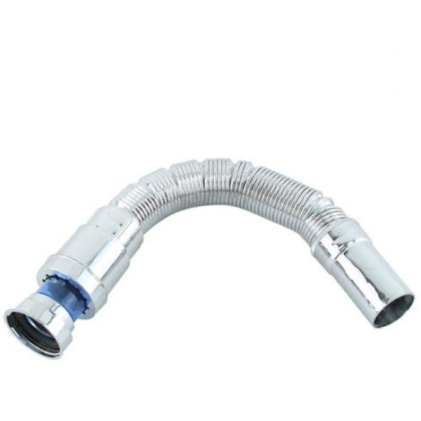 TRADE SHOP - Canotto Tubo Scarico Flessibile Estensibile Lavabo Lavello 400-800mm 1/2 10073 -