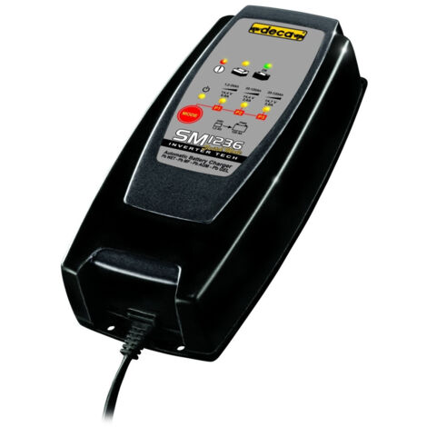 Trade Shop - Cargador De Baterías Deca Sm1236 De 1,2ah A 120a Para Motocicletas Y Coches Pequeños/medianos 12v -