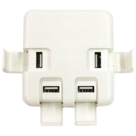 Trade Shop - Cargador De Corriente Adaptador De Enchufe Usb 4 Puertos 40 W 8a Smartphone Tablet -