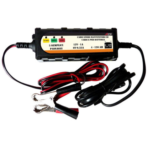 TRADE SHOP - Caricabatteria Mantenitore Di Carica Batteria Piombo Moto Auto 12v -