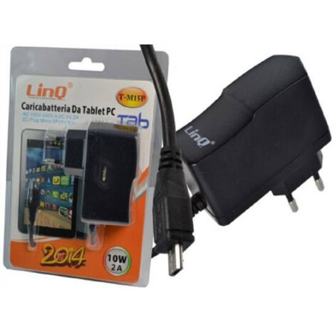 Trade Shop - Caricabatteria Para Rete Casa Para Tablet Pc 5v 2a 10w Micro Usb T-m15p -