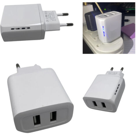 Trade Shop - Caricator Alimenter Caricabatterie 18w 5v-4,8a Con Double Entrate Usb Q-cd10 -