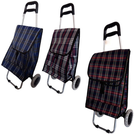 Trade Shop - CARRELLO FÜR SPESA PIEGHEVOLE CARRELLINO MIT 2 RECHTEN -