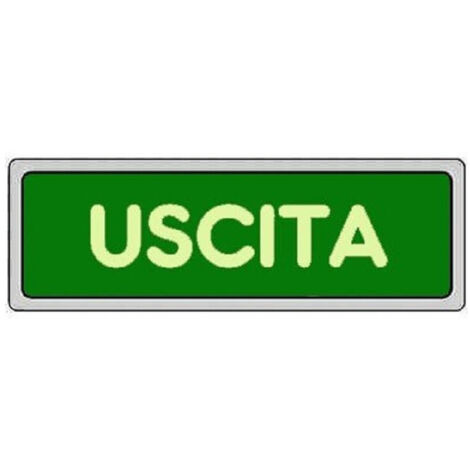 Trade Shop - Cartello Uscita Exit Segnaletica Sicurezza Avvertimento Plastificato -