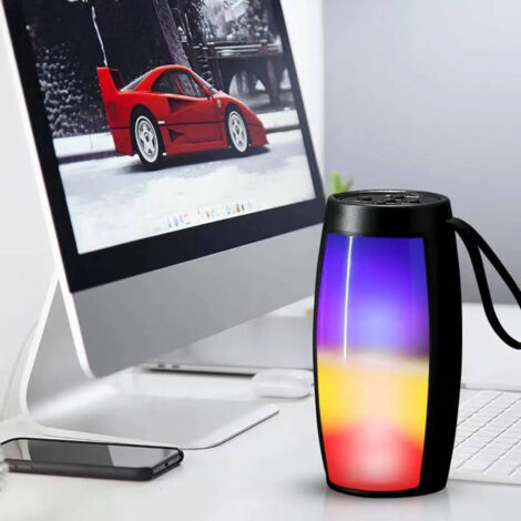 TRADE SHOP - Cassa Portatile Bluetooth 5w Stereo Bluetooth Luce A Led Altoparlante Esterno -