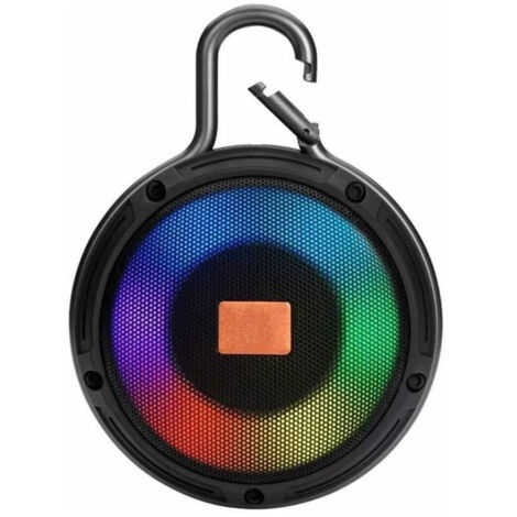 Trade Shop - Cassa Speacker Portatile Bluetooth Luce Led Multicolor Con Gancy For Appenderla -