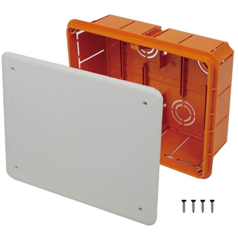 Trade Shop - Cassetta Di Derivazione Incasso Muro Ip40 Con Coperchio Viti 160x130x70mm 27007 -