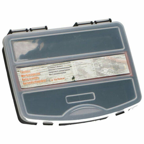 TRADE SHOP - Cassetta Porta Attrezzi Utensili Valigetta Plastica Scomparti E Manico 15x19x4cm -