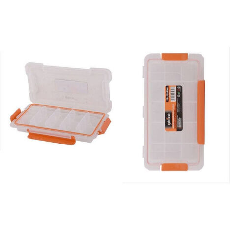 TRADE SHOP - Cassetta Portautensili Scomparti Regolabili Viti Tasselli Organizer 230x120x37mm -