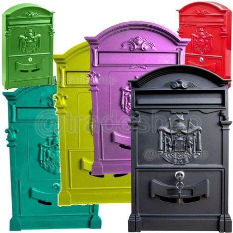 TRADE SHOP - Cassetta Postale Buca Lettere In Stile Antico Classico In Alluminio Verniciato - Rosso