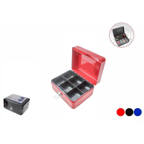 TRADE SHOP - Cassetta Sicurezza In Metallo Porta Valori Soldi Monete Serratura Chiave 54916 -