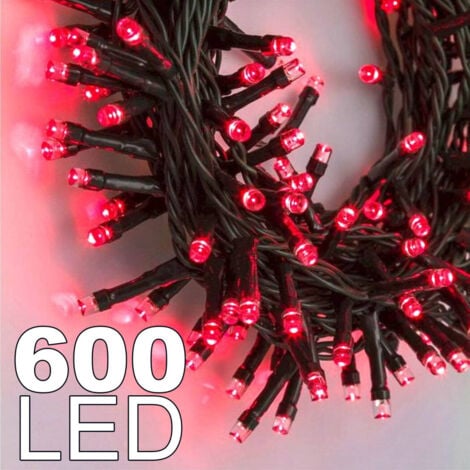 Trade Shop - CATENA LUMINOSA 600 LIGHTS LED LIGHTS ROSSO COLOURS MIT KONTROLLER -