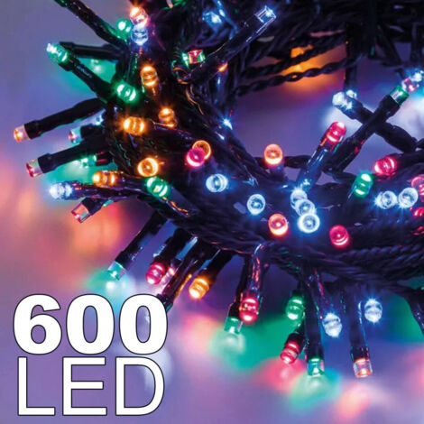 Trade Shop - CATENA LUMINOSA 600 LUCI LED MULTIC LIGHTS RGB MIT INTERNAL US CONTROLLER -