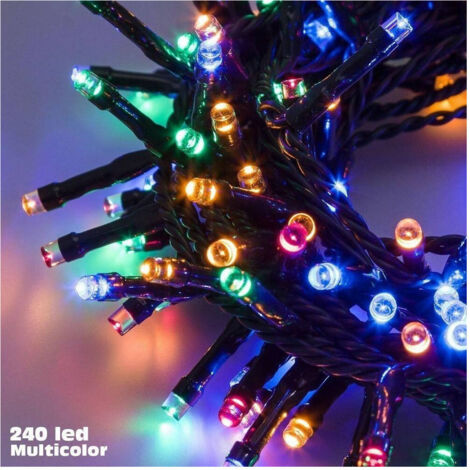 Trade Shop - Catena Luminosa Led Luminosa Metri 240 Led Multicolor Con 7 Gioke Luce -
