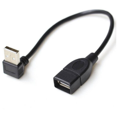 TRADE SHOP - Cavo Adattatore Angolare Usb 3.0 Maschio Femmina Angolato 90° Mini Prolunga U325s -