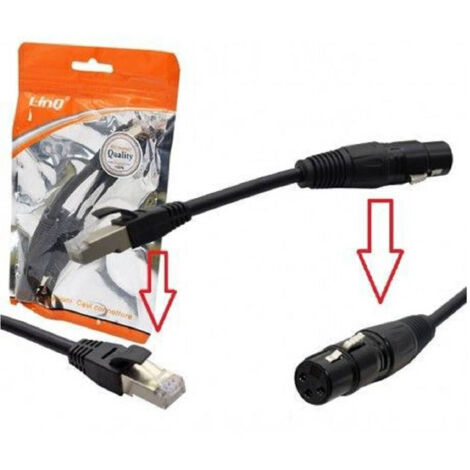 Trade Shop - Cavo Adattatore Audio Da Xlr Femmina A Rj45 Maschio Lan Di Rete Da 15 Cm Kl-9236 -