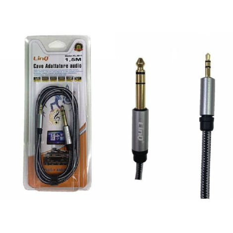 TRADE SHOP - Cavo Adattatore Audio Jack 3,5mm – Jack 6,35mm 1,5 Mt Per Microfoni Mixer Kl3611 -