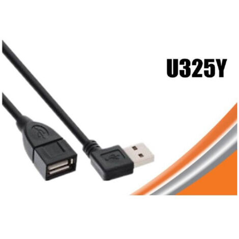 TRADE SHOP - Cavo Adattatore Usb 3.0 Maschio Femmina Angolato 90° Angolo Retto Prolunga U325y -