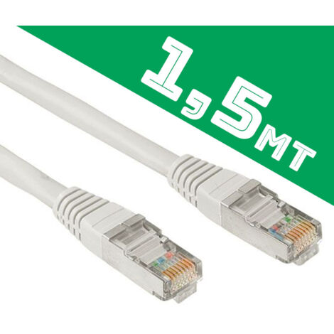 TRADE SHOP - Cavo Ethernet Di Rete Lan Internet 1,5 Metri 1,5mt Cat5 Prolunga Lan Rj45 Switch -