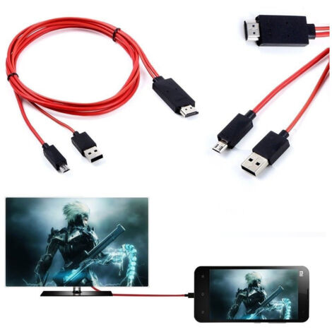 Trade Shop - CAVO MHL FÜR SAMSUNG GALAXY S3 S4 S5 NOTE 2 HINWEIS 3 HD MICRO USB HDMI HDTV -