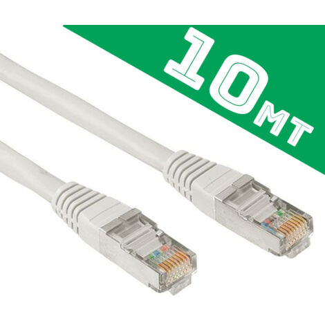 TRADE SHOP - Cavo Professionale Rete Lan 10 Metri Prolunga Per Modem Router Pc Plug Rj45 -