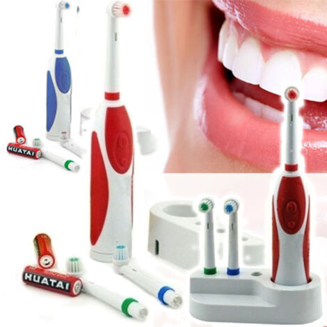 Trade Shop - Cepillo De Dientes De Dientes Eléctricos Con Cabezas Intercambiables Cuerpo Impermeable -