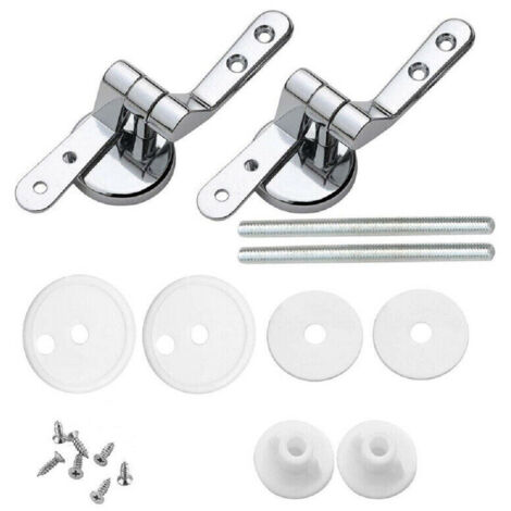 TRADE SHOP - Cerniere Copriwater Universali 2 Pz Con Raccordi Cerniera Per Tavoletta Wc -        3,5