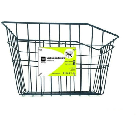 TRADE SHOP - Cestino Portapacchi Posteriore In Alluminio Universale Bici Bicicletta Xc-2639 -