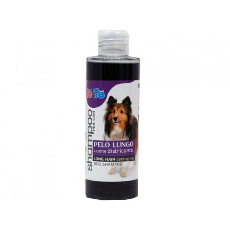 Trade Shop - Champú Desenredante Pelo Largo 200 Ml Aceite Lavanda Pantenol Perros Pelo Suave Grooming Made Italia -