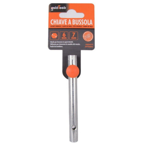 Trade Shop - Chiave A Bussola 6/7mm Tubolare Esagonale Doppia Per Rimozione Candele Auto 94783 -