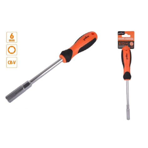 Trade Shop - Chiave A Bussola Esagonale 6 Mm Cacciavite Cr-v Con Impugnatura Ergonomica 94863 -