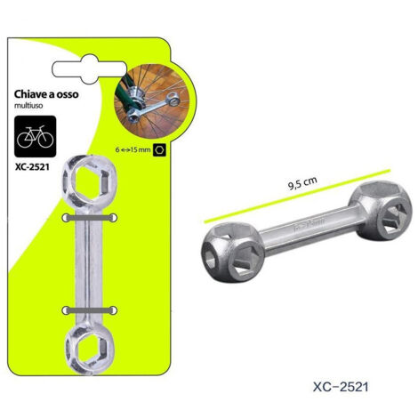 TRADE SHOP - Chiave A Osso Con Fori Esagonali Multiuso Strumento Riparazione Per Bici Xc-2521 -