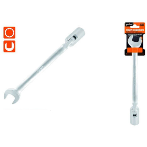Trade Shop - Chiave Combinata 18mm Fissa E A Bussola Poligonale Con Snodo Cromo Vanadio 97566 -