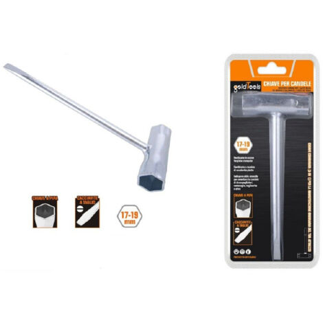 TRADE SHOP - Chiave Combinata Per Candele A Pipa 17-19 Mm Cacciavite A Taglio Motoseghe 57259 -