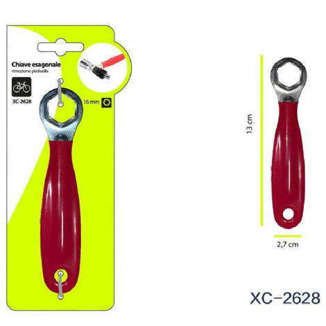 TRADE SHOP - Chiave Esagonale Strumento Rimozione Guarnitura Riparazione Pedivella Bici Xc-2628 -