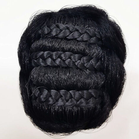 Trade Shop - Chignon Synthetic Hair Black K5 Braid Woman Hairdro Peinados -