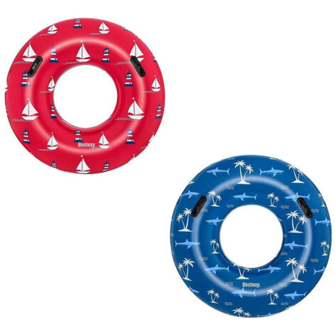 TRADE SHOP - Ciambella Gonfiabile Fashion Nautical Salvagente 119cm Con Maniglie Estate 36353 -