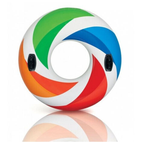 TRADE SHOP - Ciambellone Con Maniglie 119 Cm Con 2 Camere D'aria Con Valvola Mare -