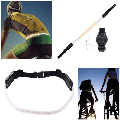 TRADE SHOP - Cintura Indicatore Direzione Lampaggianti Per Bici Sos A Led Ricaricabile 1200ma -