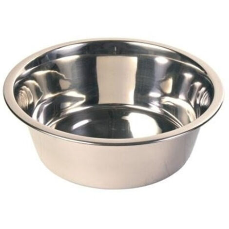 Trade Shop - Ciotola 28cm Contenitore Mangiatoia Per Cani Cane Gatto Animali Domestici In Alluminio Cibo Acqua -