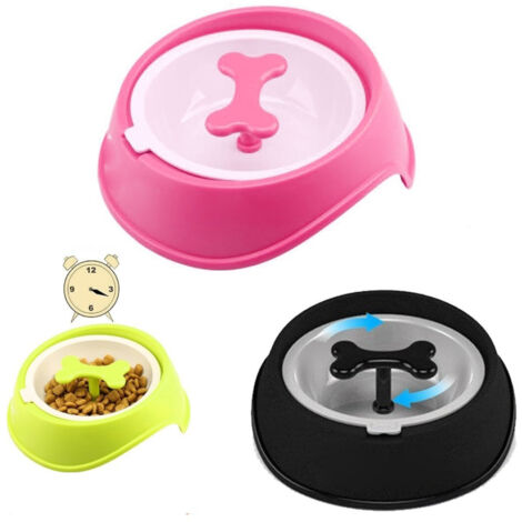 Trade Shop - Ciotola Sport 007 Plastica 0.4l Osso Rotazione 360 Gradi Cane Gatto Animali -