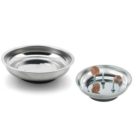 Trade Shop - Ciotola Vaschetta Magneteca Diametro 110 Mm Tondo Magnetico Montaggio Vaschette Porta Utensili Minuterie -