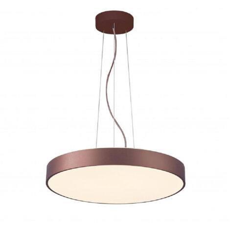 Trade Shop - CIRCLE CHANDELIER 40 CM LED 43 W UP DOWN PENDELLEUCHTE 2 LICHTTEMPERATUREN -      Braun