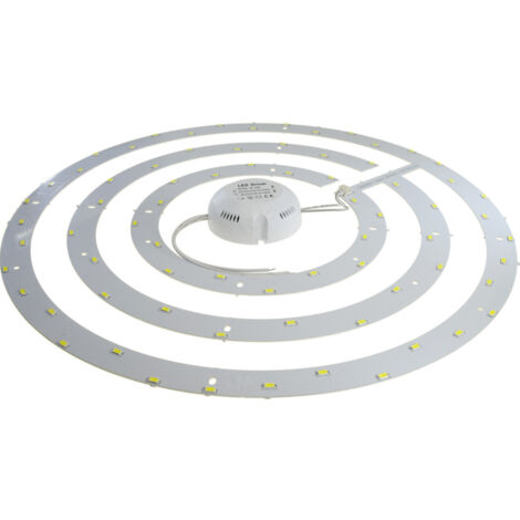 Trade Shop - Círculo Led Smd 5630 Luz Fría Fácil De Instalar Con Imán Y Controlador -   -26 Vatios    -
