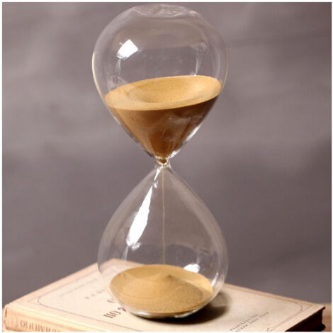 Trade Shop - Clessidra In Vetro Design Timer Sabbia Colorata Durata Tempo 5 Minuti -