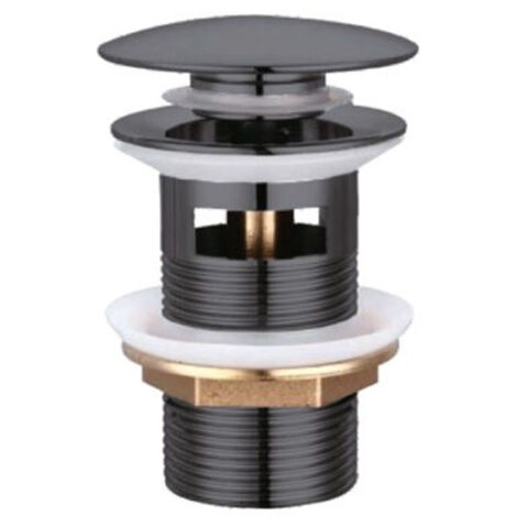 Trade Shop - CLICK CLICK CLACK LAVABO UNIVERSAL LAVANDINO 1/4" POP UP SCARICO TAP NERO 59606 -