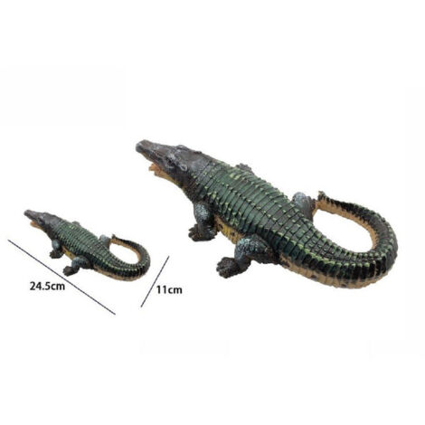 Trade Shop - Coccodrillo Per Acquario Alligatore Miniatura Ornamento Decorazione Fiume 71538 -