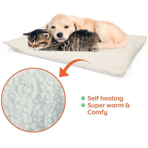 Trade Shop - Cojín Cama Alfombra Alfombra Calefacción Térmica Almohadilla Para Dormir Perro Gato Autoservicio -
