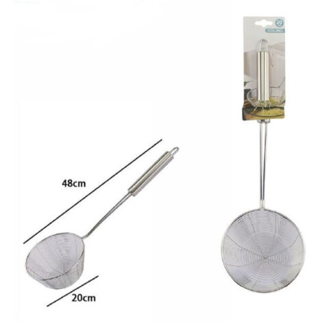 Trade Shop - Colador De 20 Cm De Diámetro Colador Frito Utensilio De Cocina 74072 -