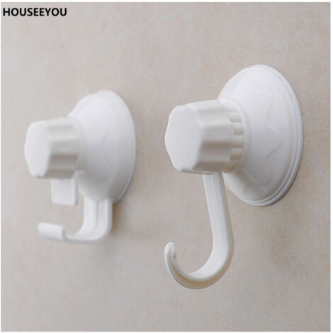 Trade Shop - Colgador Con Ventosa Gancho De Pared Toallero Cocina Baño Colgador De Ropa -